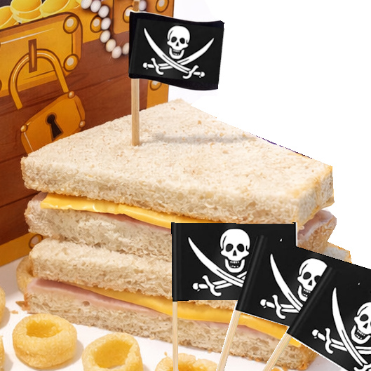 Cupcake Signs - Pirate Flags - Set of 10